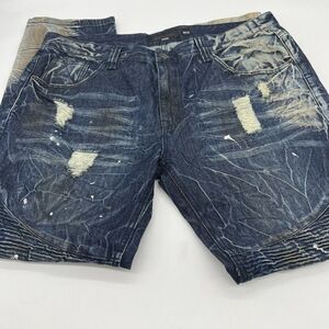 DECIBEL MENS Straight Moto Mens Vintage Jeans Size 40 X 32 zippers distressed